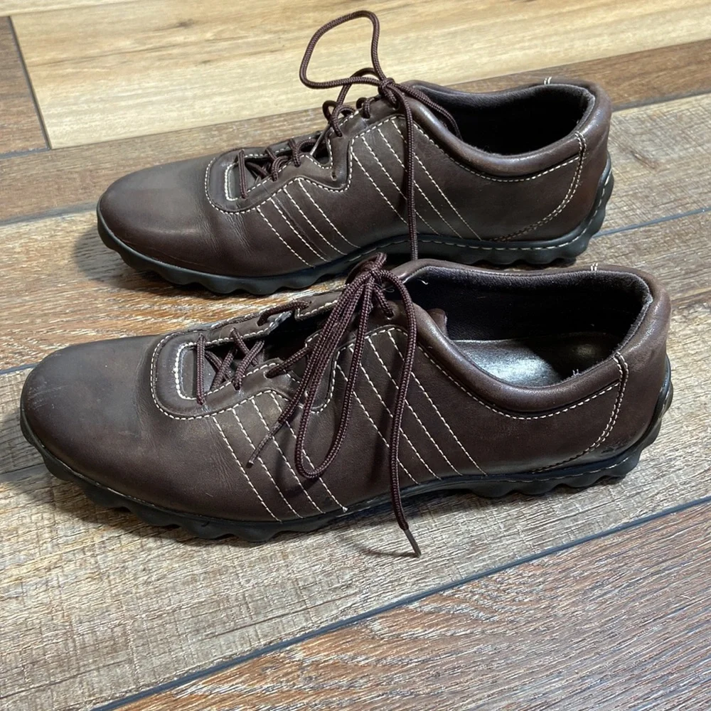 Timberland Brown Leather Oxford Sneakers Size 9.5